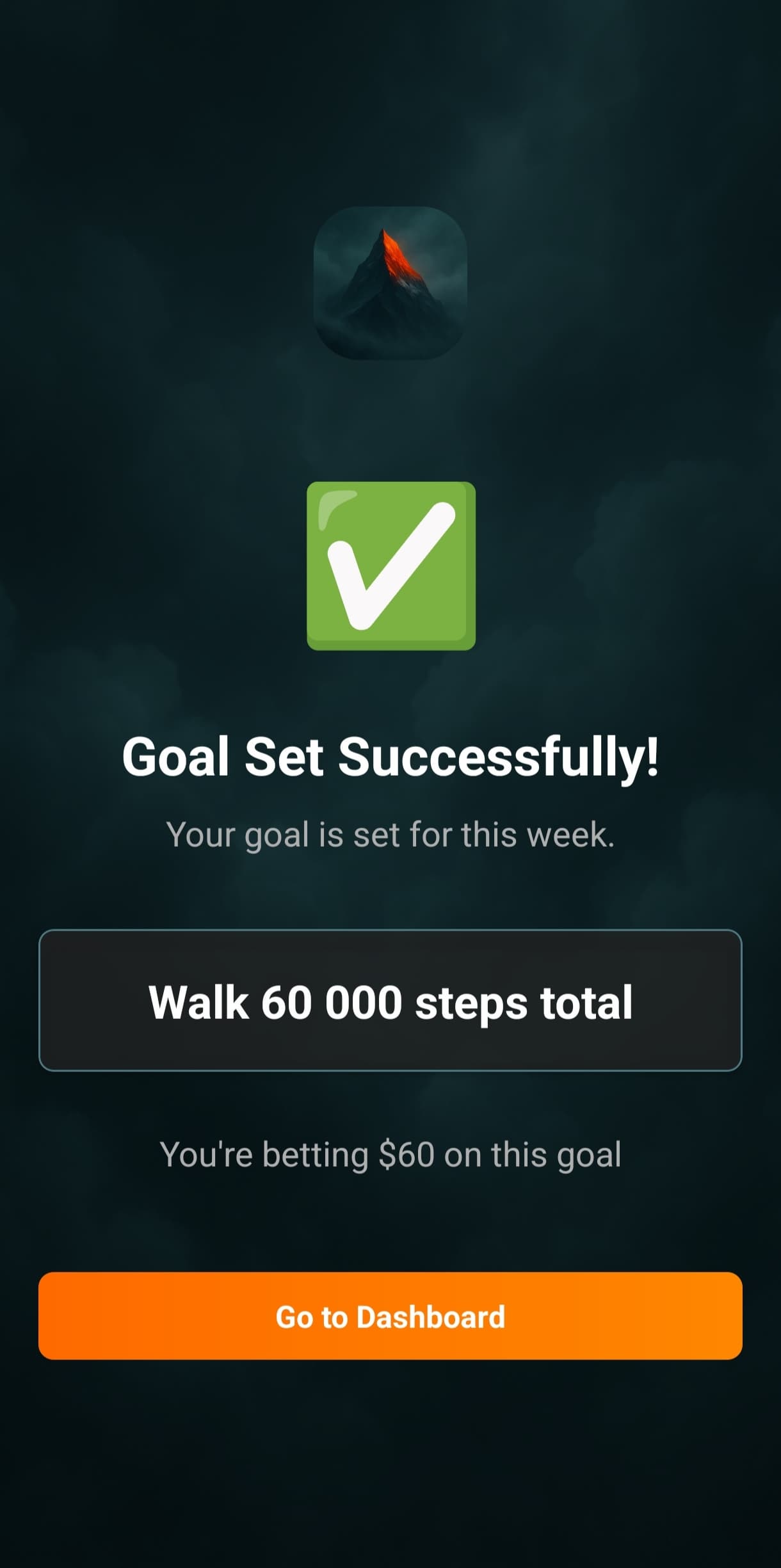 Set goal success